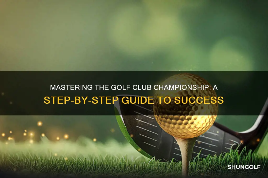 how to run a golf club championship