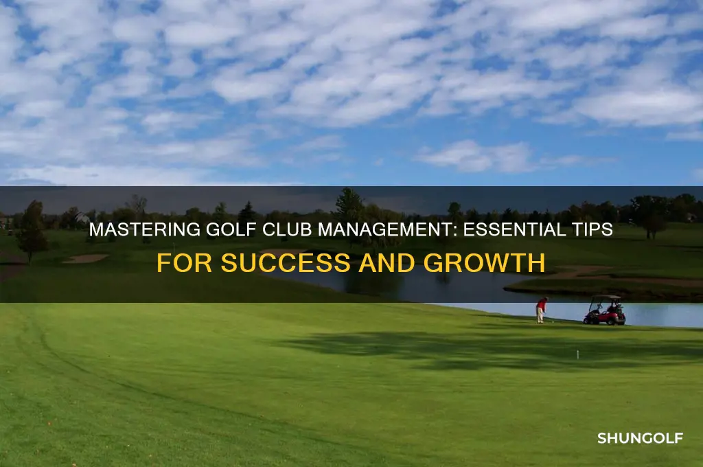 how to run a golf club