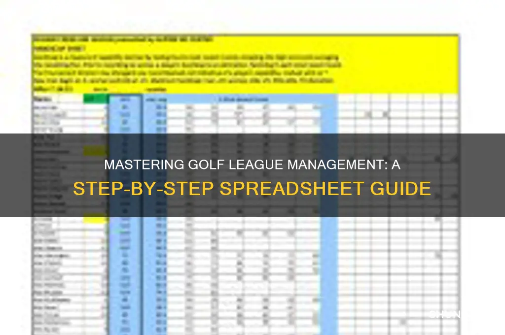 how to run a golf league spreadsheet