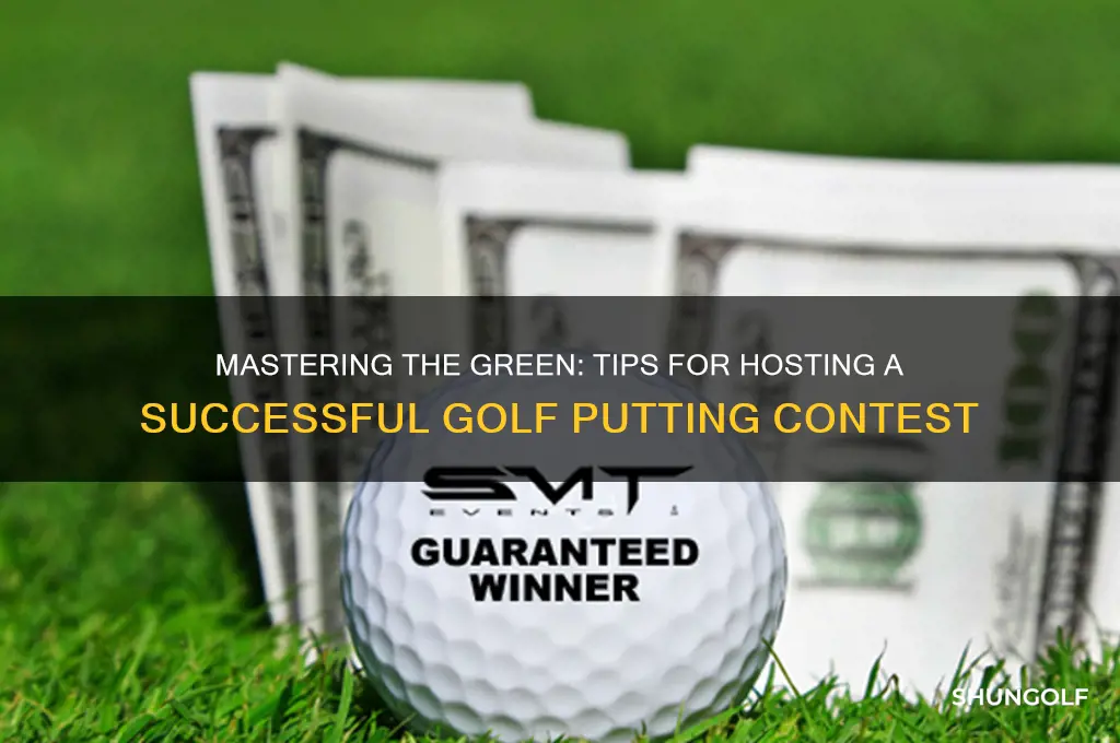 how to run a golf putting contest