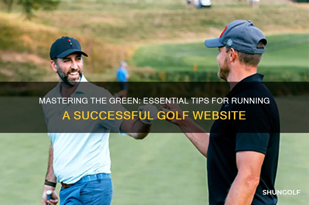how to run a successful golf website