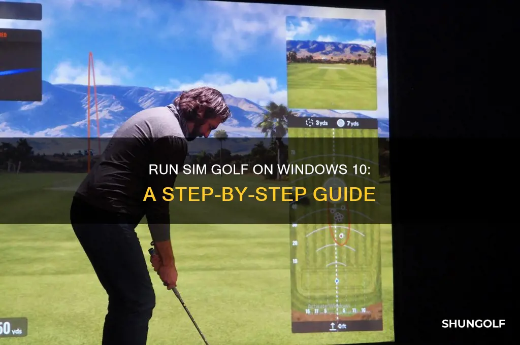 how to run sim golf on windows 10