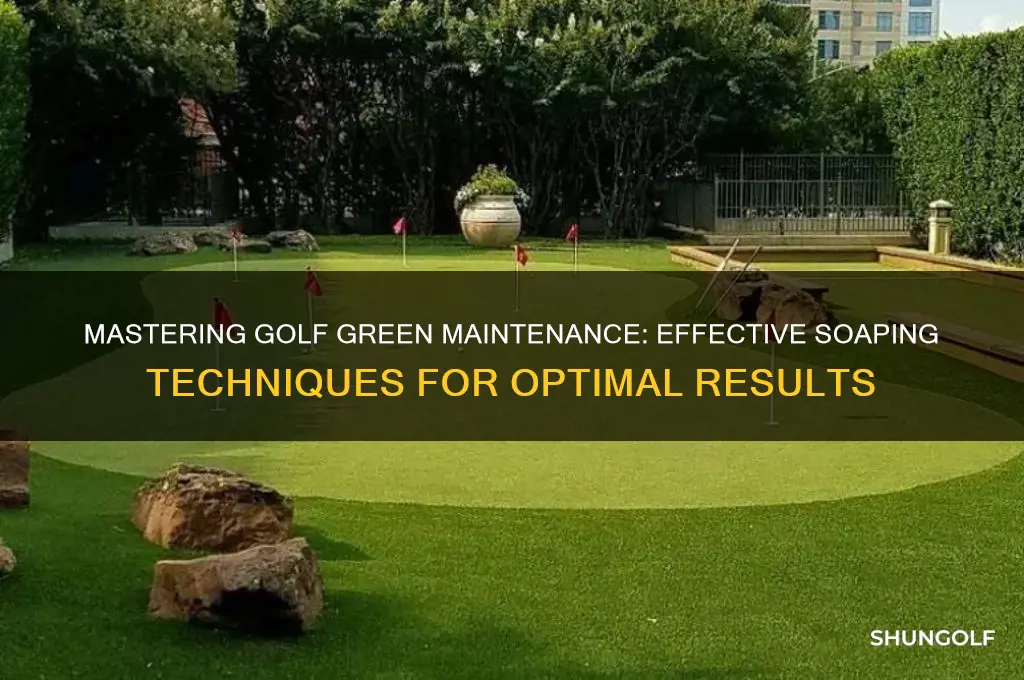 how to s soap for golf greens