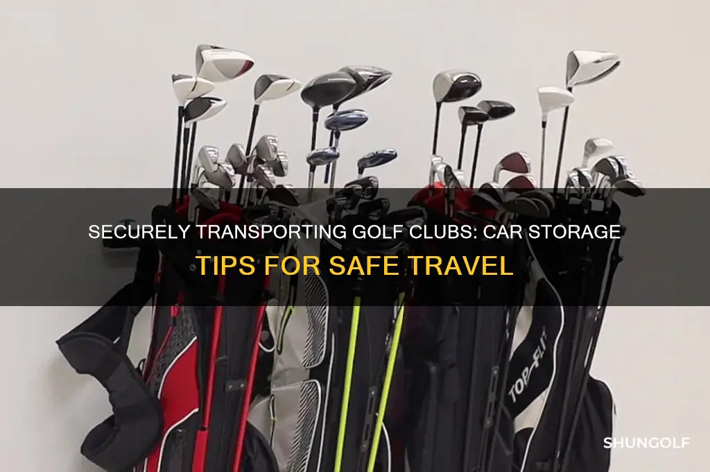 how to safely keep golf clubs in the car