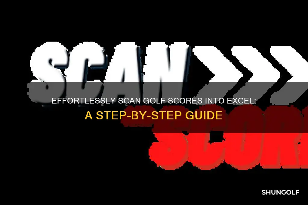 how to scan in golf scores to excel spreadsheet