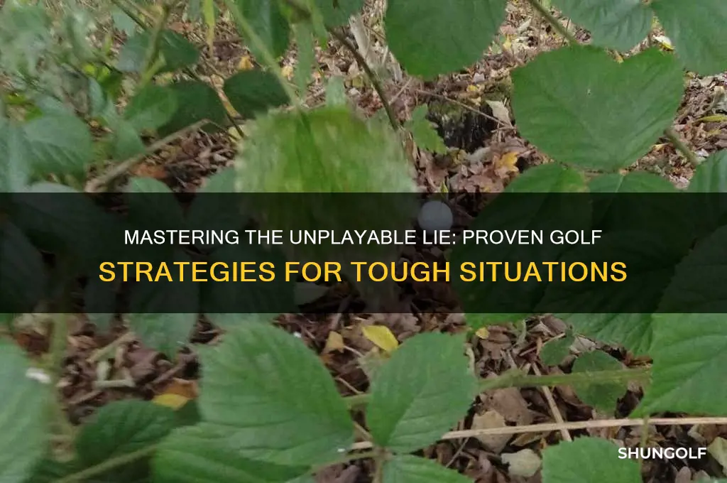 how to score an unplayable lie in golf