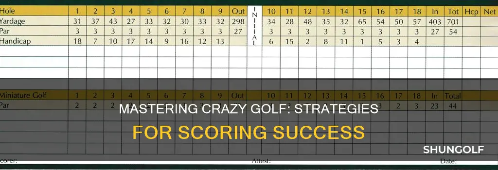 how to score crazy golf