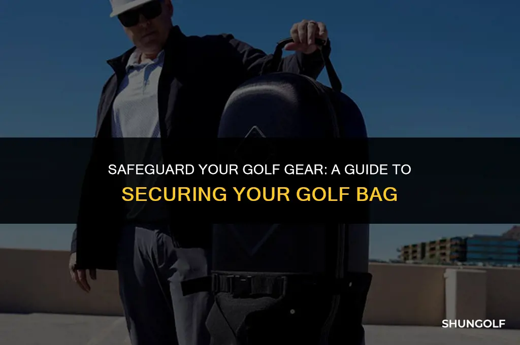 how to secure golf bag