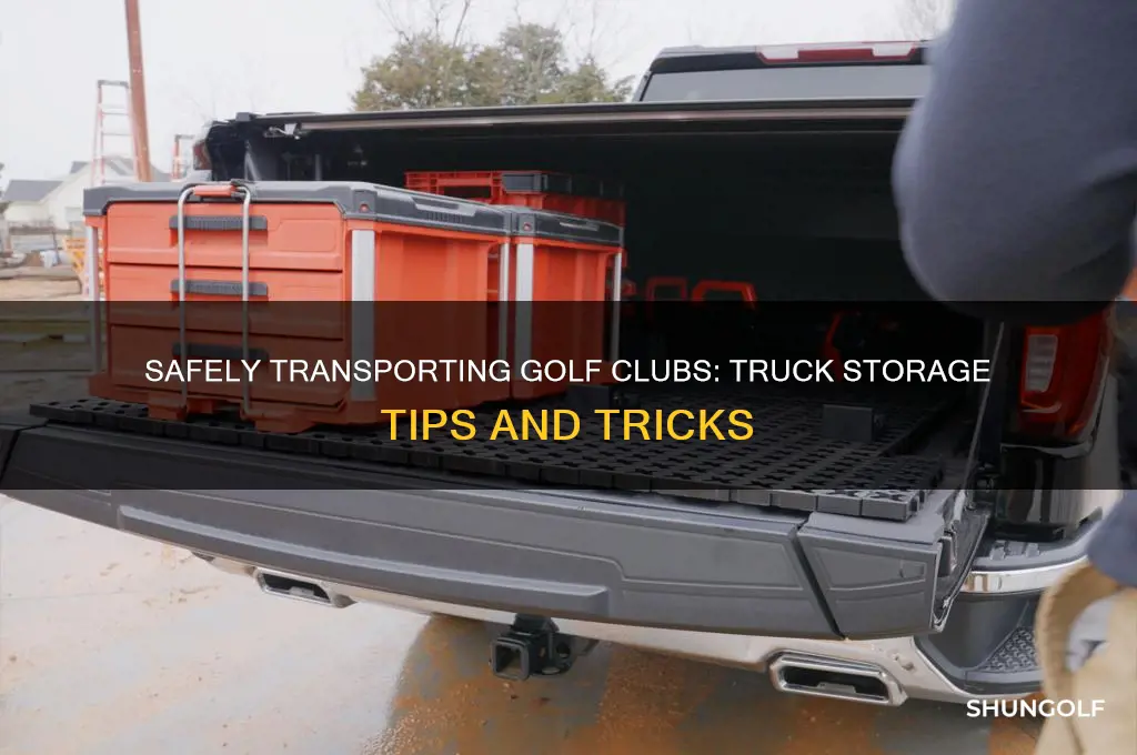 how to secure golf clubs in truck
