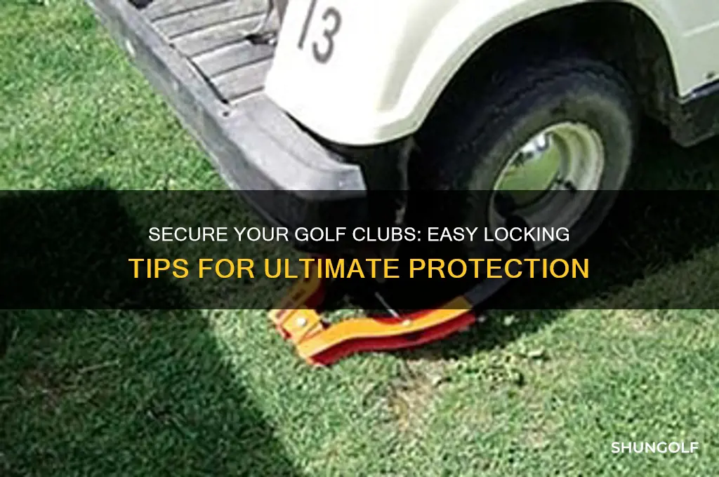 how to secure golf clubs with alock