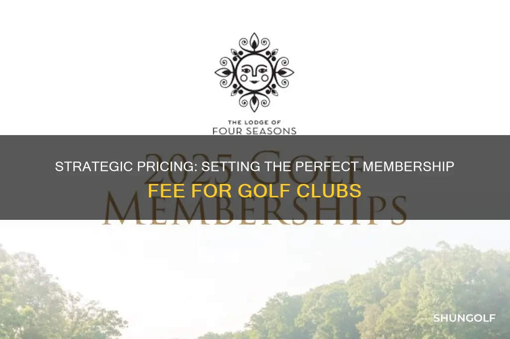 how to set a membership price for golf clubs