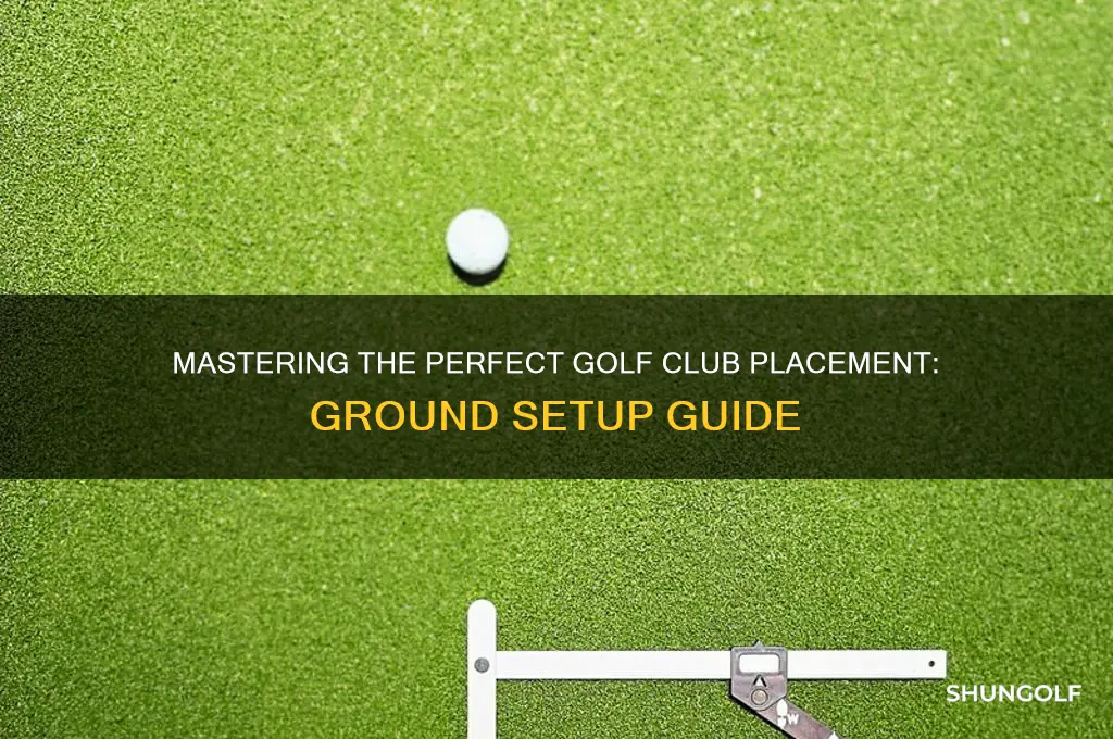 how to set golf club on ground