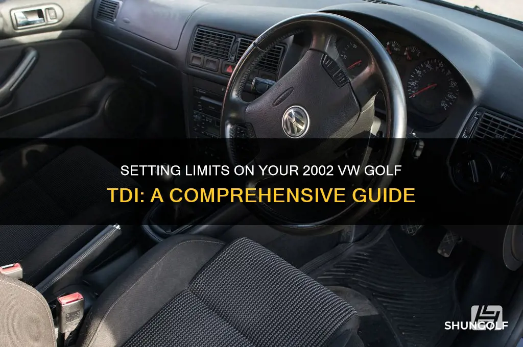 how to set limits on a 2002 wv golf tdi