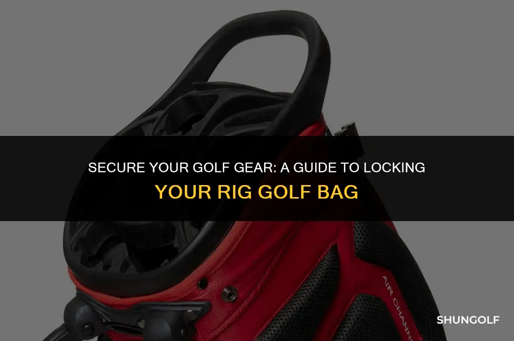 how to set lock on the rig golf bag
