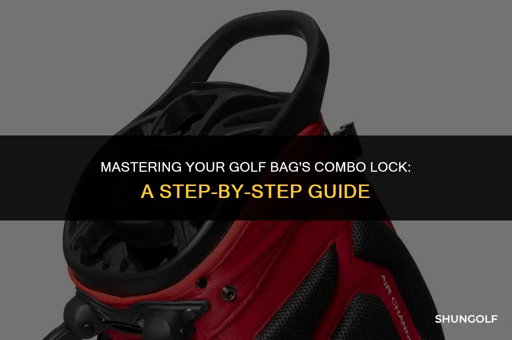 how to set the combination on the rig golf bag