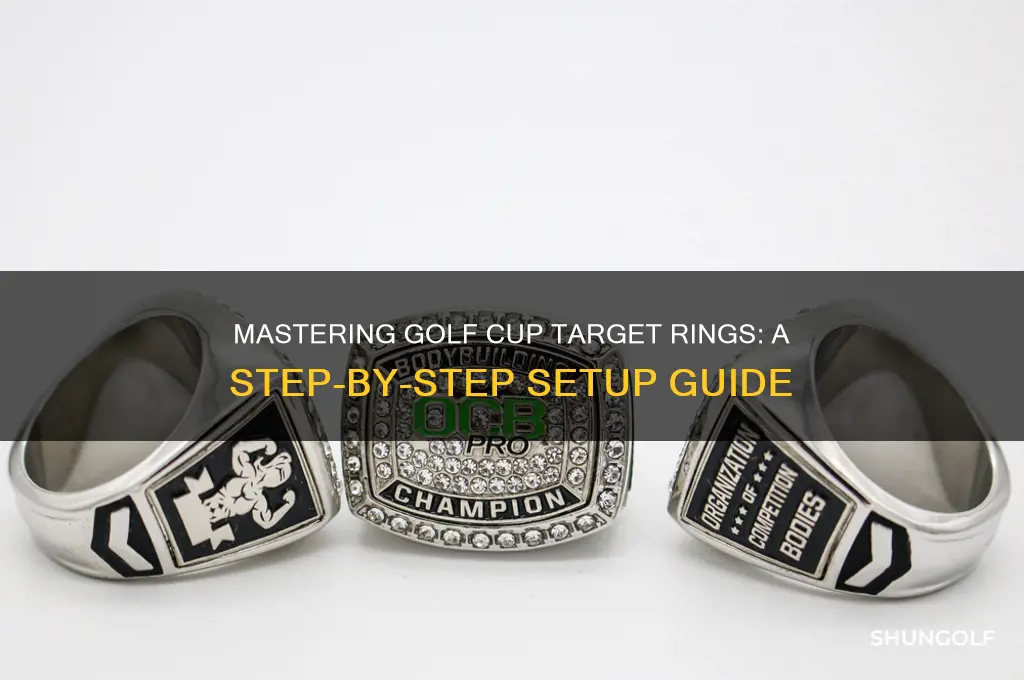 how to set the golf cup target rings