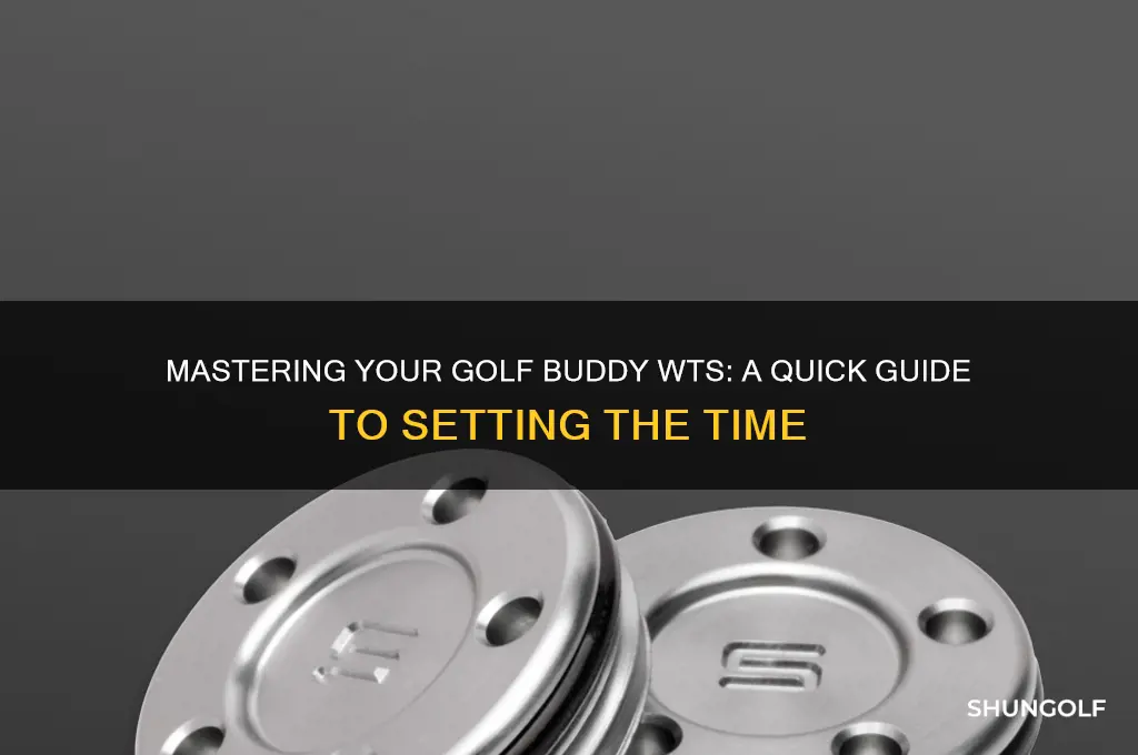 how to set the time on my golf buddy wts