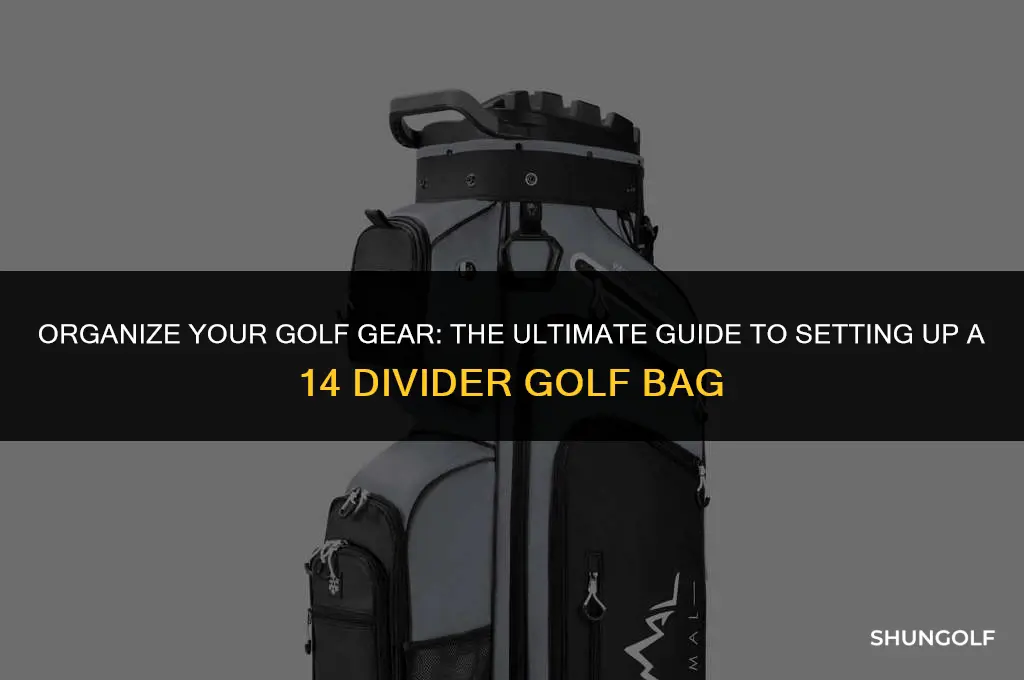 how to set up 14 divider golf bag