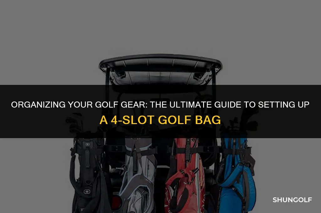 how to set up 4 slot golf bag