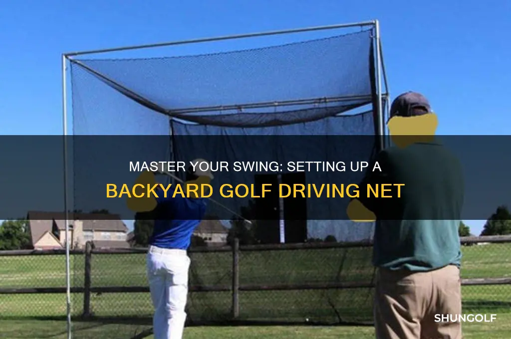 how to set up a backyard golf driving net