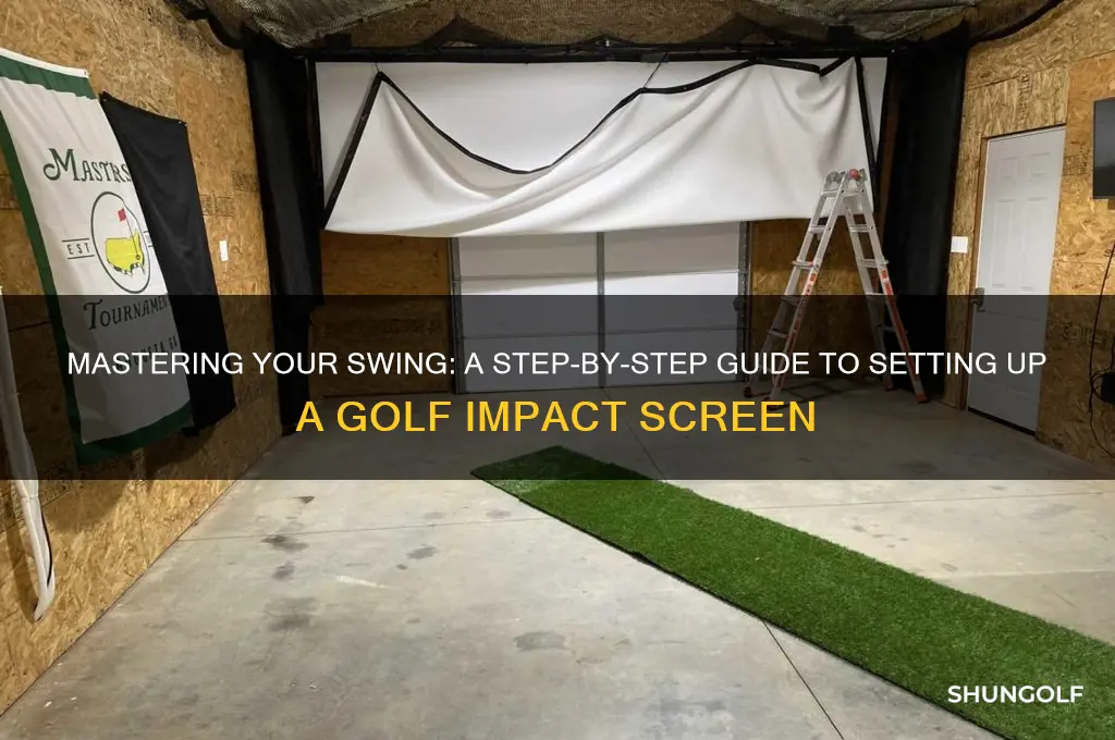 how to set up a golf impact screen