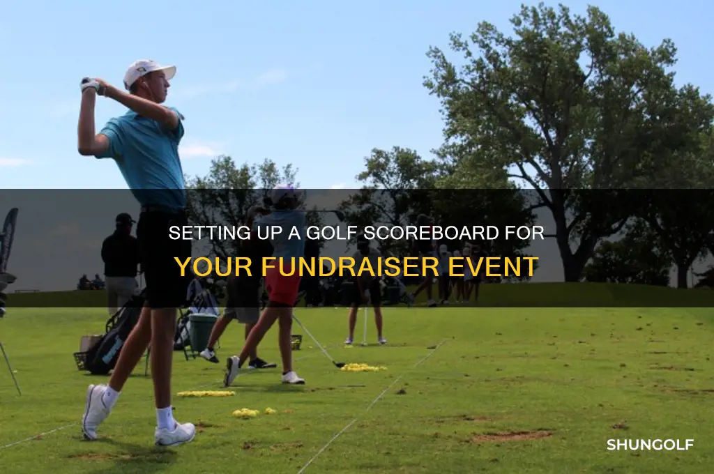 how to set up a golf scoreboard for a fundraiser