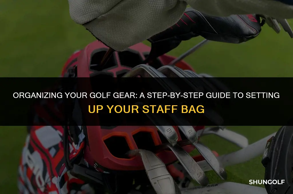 how to set up a golf staff bag