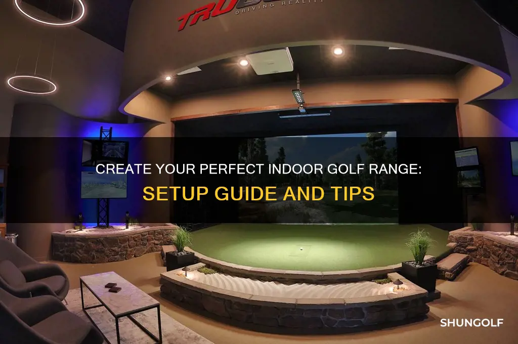 how to set up an indoor golf range