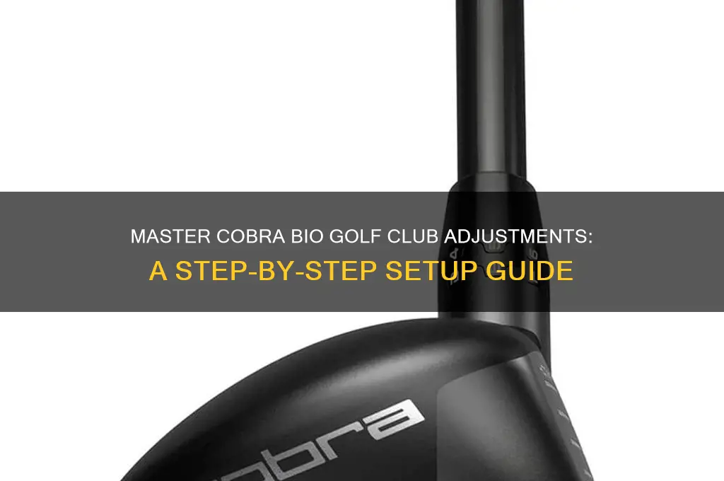 how to set up cobra bio golf club adjustments