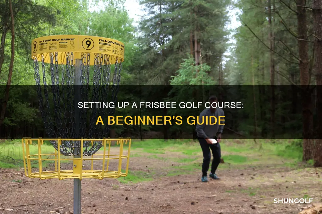 how to set up frisbee golf