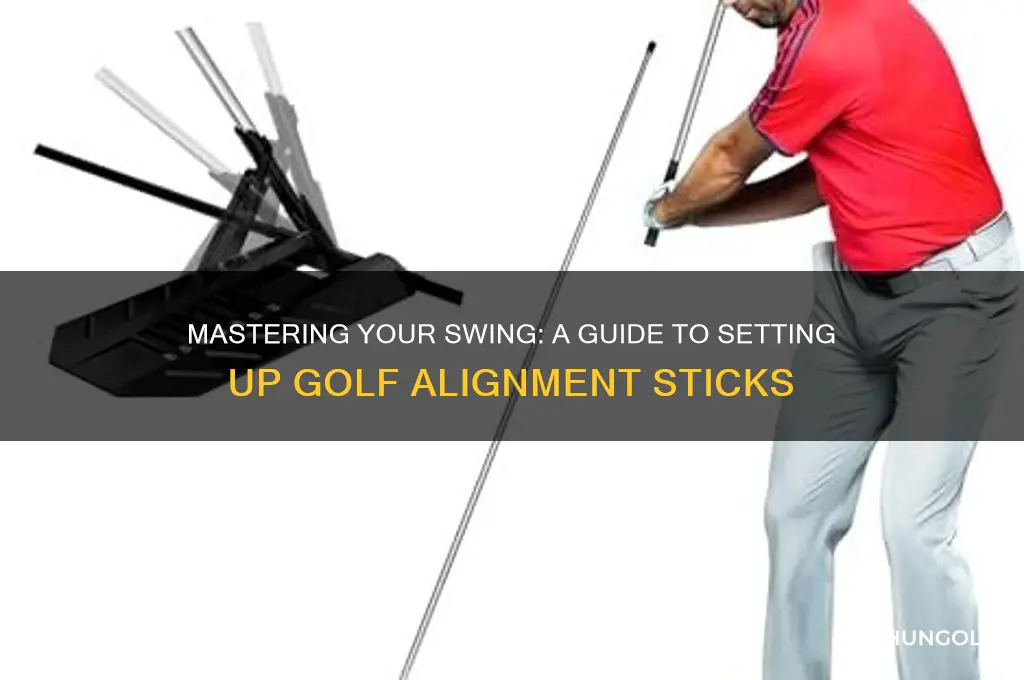how to set up golf alignment sticks