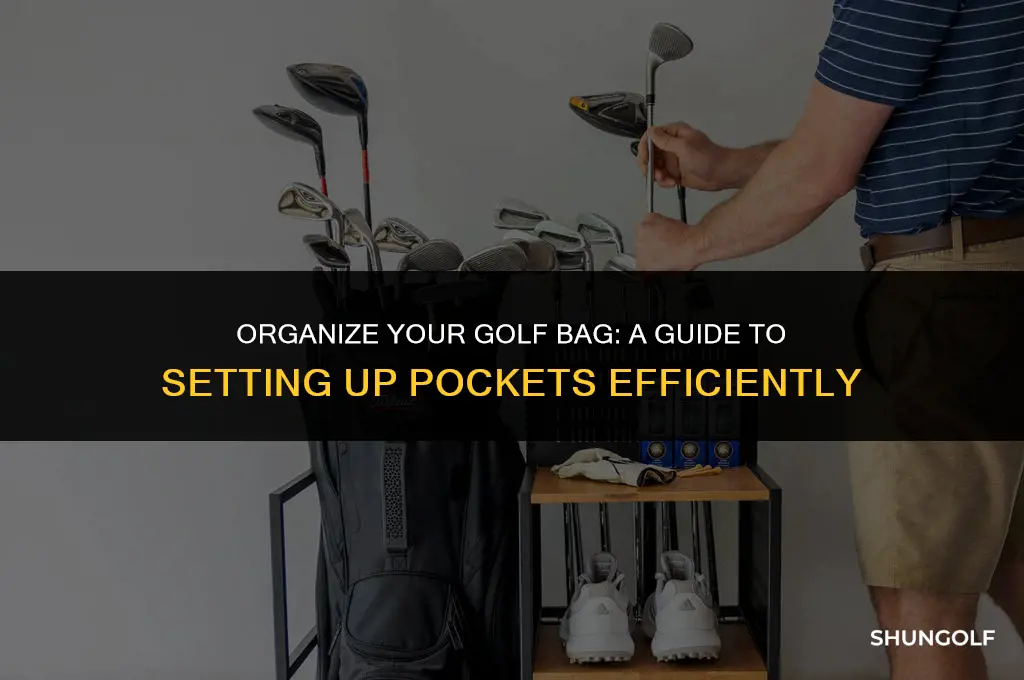 how to set up golf bag pockets