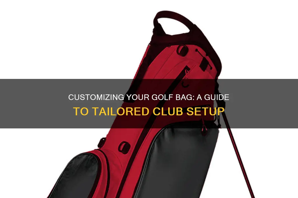 how to set up golf bag taulor made with clubs