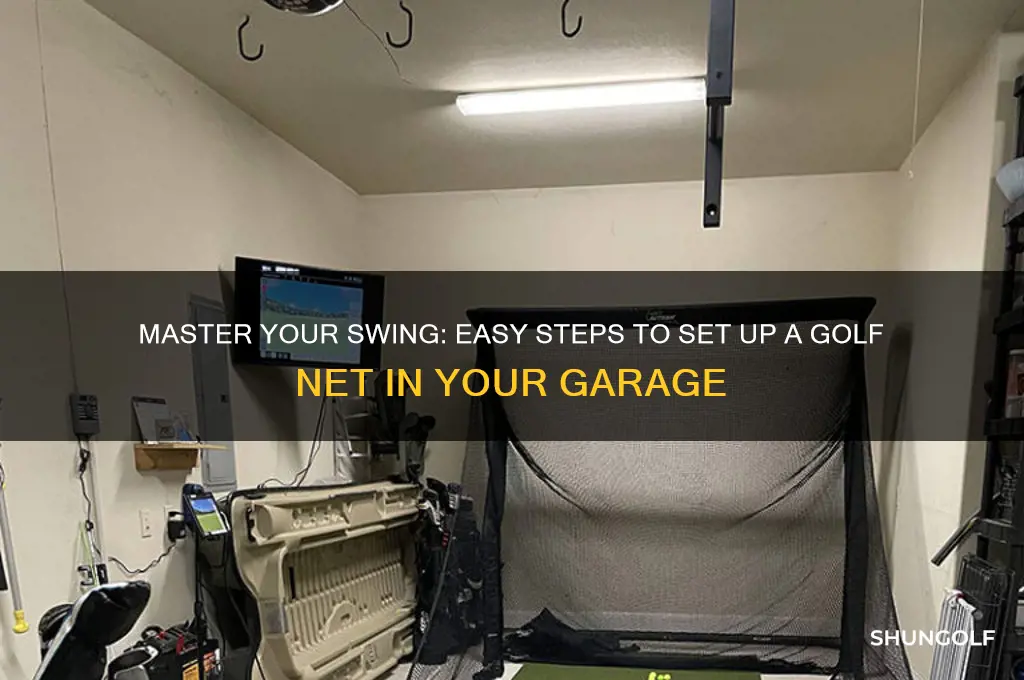 how to set up golf net in garage