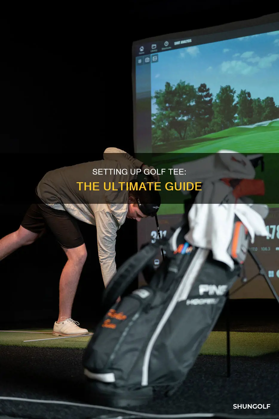how to set up golf tee