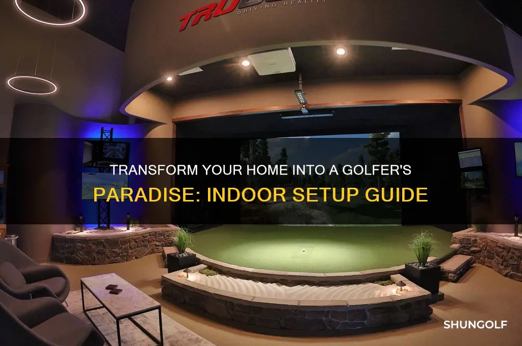 how to set up indoor golf at home