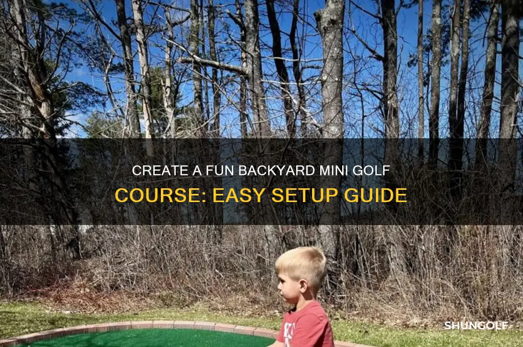 how to set up mini golf in backyard