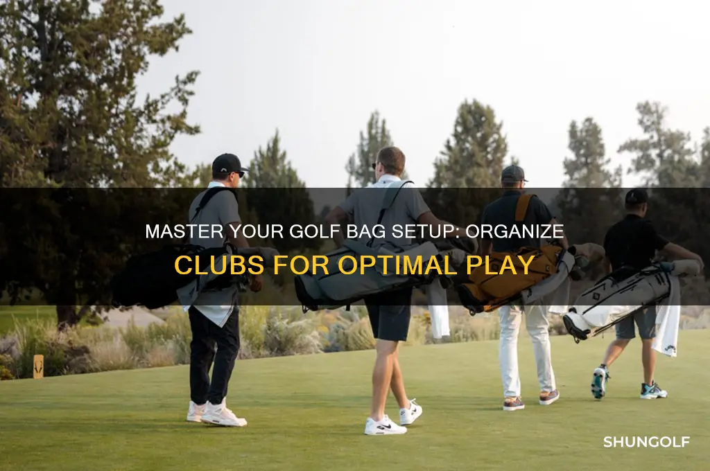 how to set up your golf clubs in your bag
