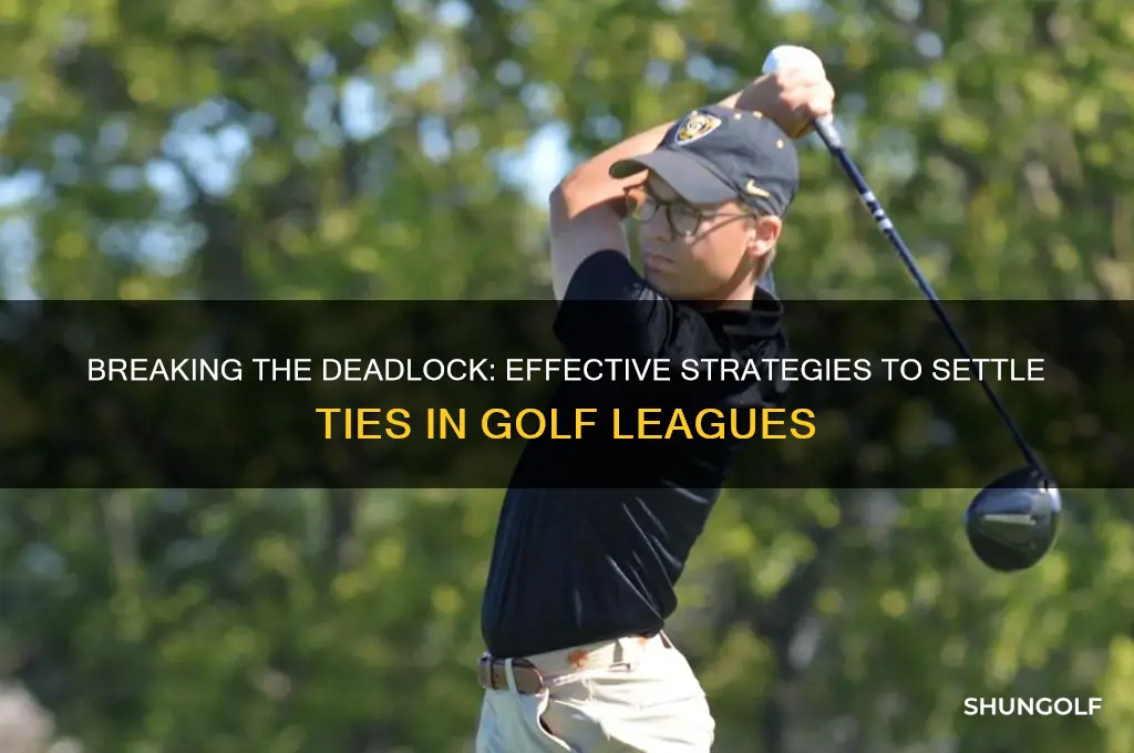 how to settle ties in a golf league