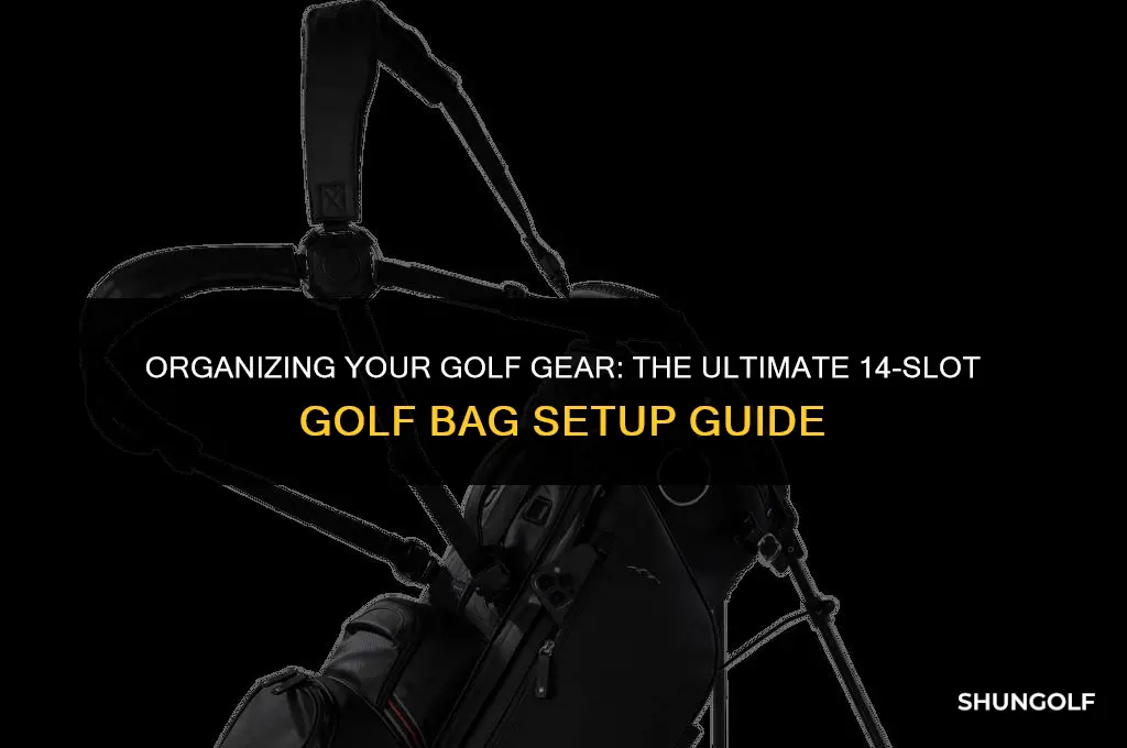 how to setup 14 slot golf bag