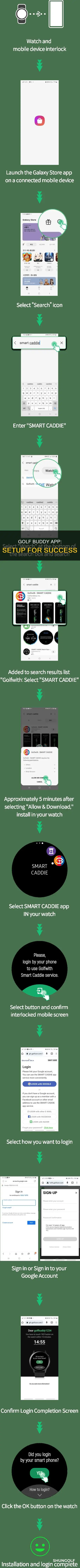how to setup golf buddy app