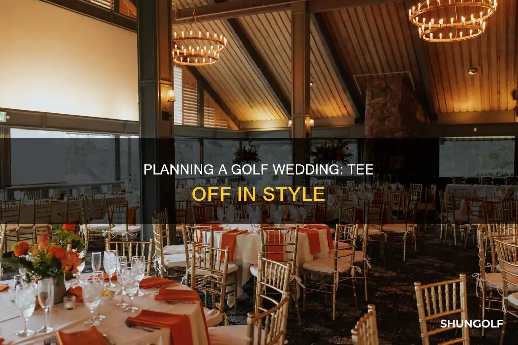 how to setup golf wedding event
