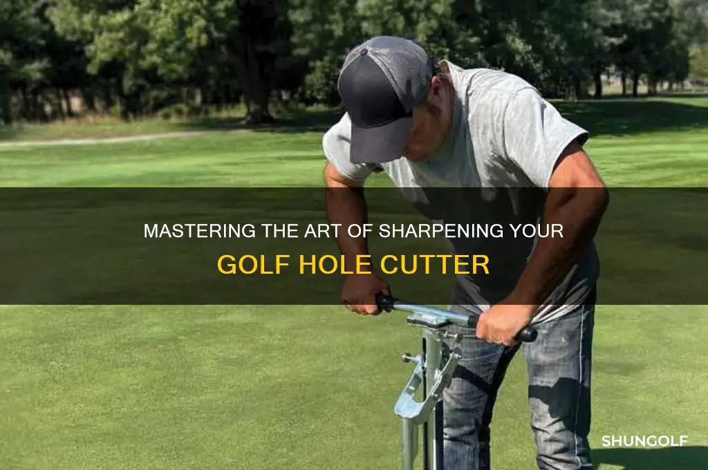 how to sharpen a golf hole cutter