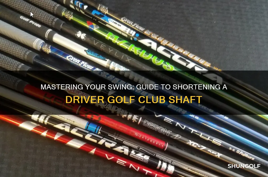 how to shorten a driver golf club shaft
