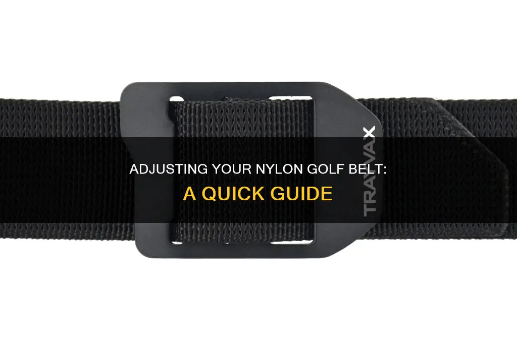 how to shorten nylon golf belt