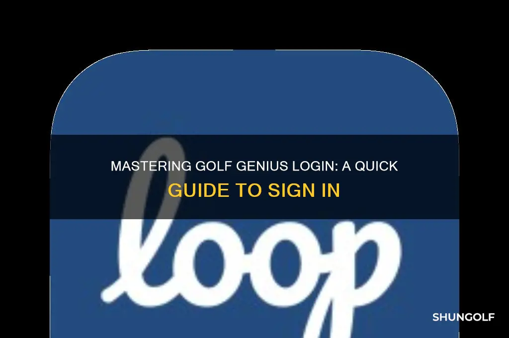 how to sign in to golf genius