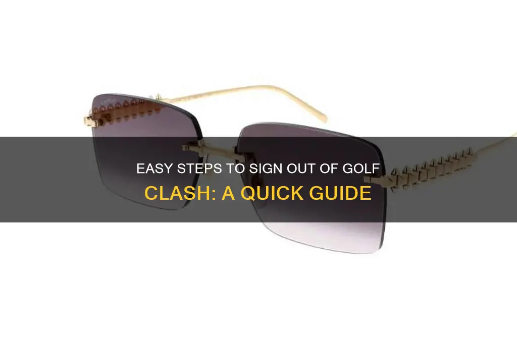 how to sign out of golf clash