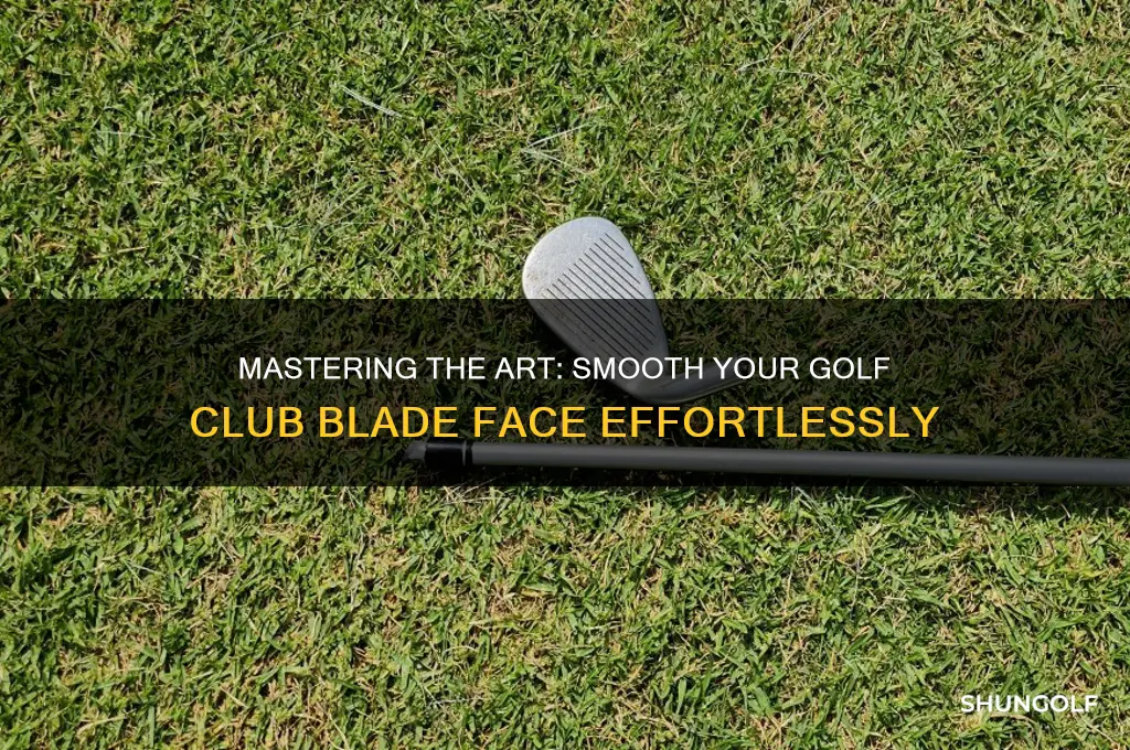 how to smooth golf club blade face
