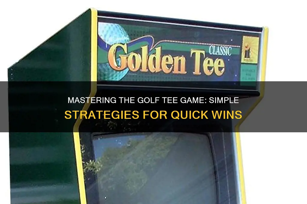 how to solve golf tee game