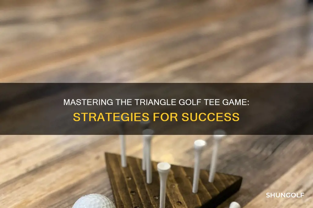 how to solve the triangle golf tee game